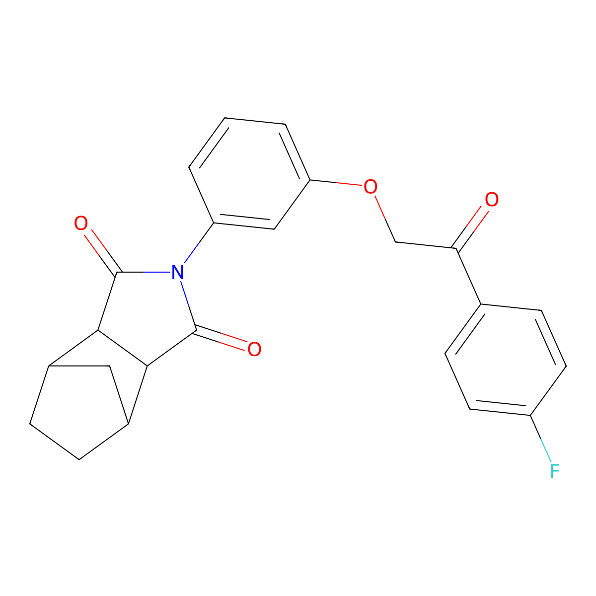 2-{3-[2-(4-fluorophenyl)-2-oxoethoxy]phenyl}hexahydro-1H-4,7-methanoisoindole-1,3(2H)-dione molecular structure, CAS 474260-45-2