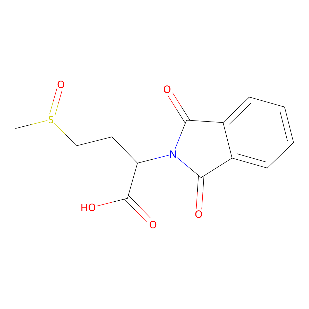 2-(1,3-dioxo-1,3-dihydro-2H-isoindol-2-yl)-4-(methylsulfinyl)butanoic acid molecular structure, CAS 474263-55-3