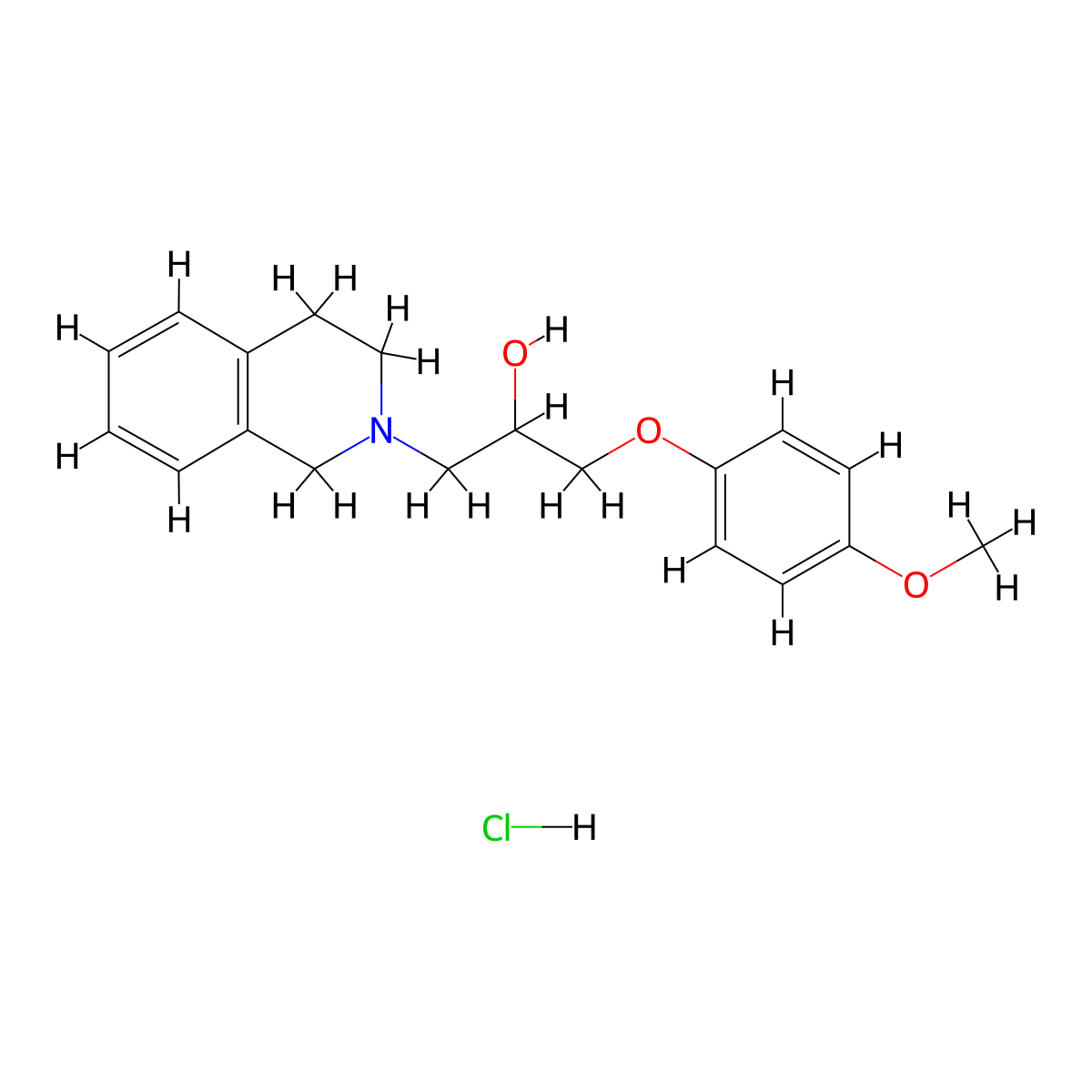 1-(4-Methoxyphenoxy)-3-(1,2,3,4-tetrahydroisoquinolin-2-yl)propan-2-ol hydrochloride molecular structure, CAS 474263-96-2