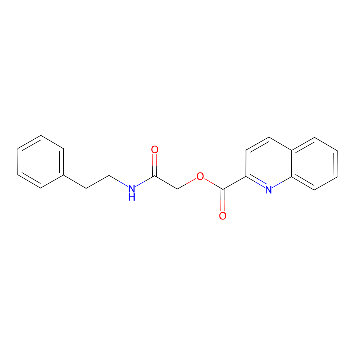 [(2-Phenylethyl)carbamoyl]methyl quinoline-2-carboxylate molecular structure, CAS 474269-86-8