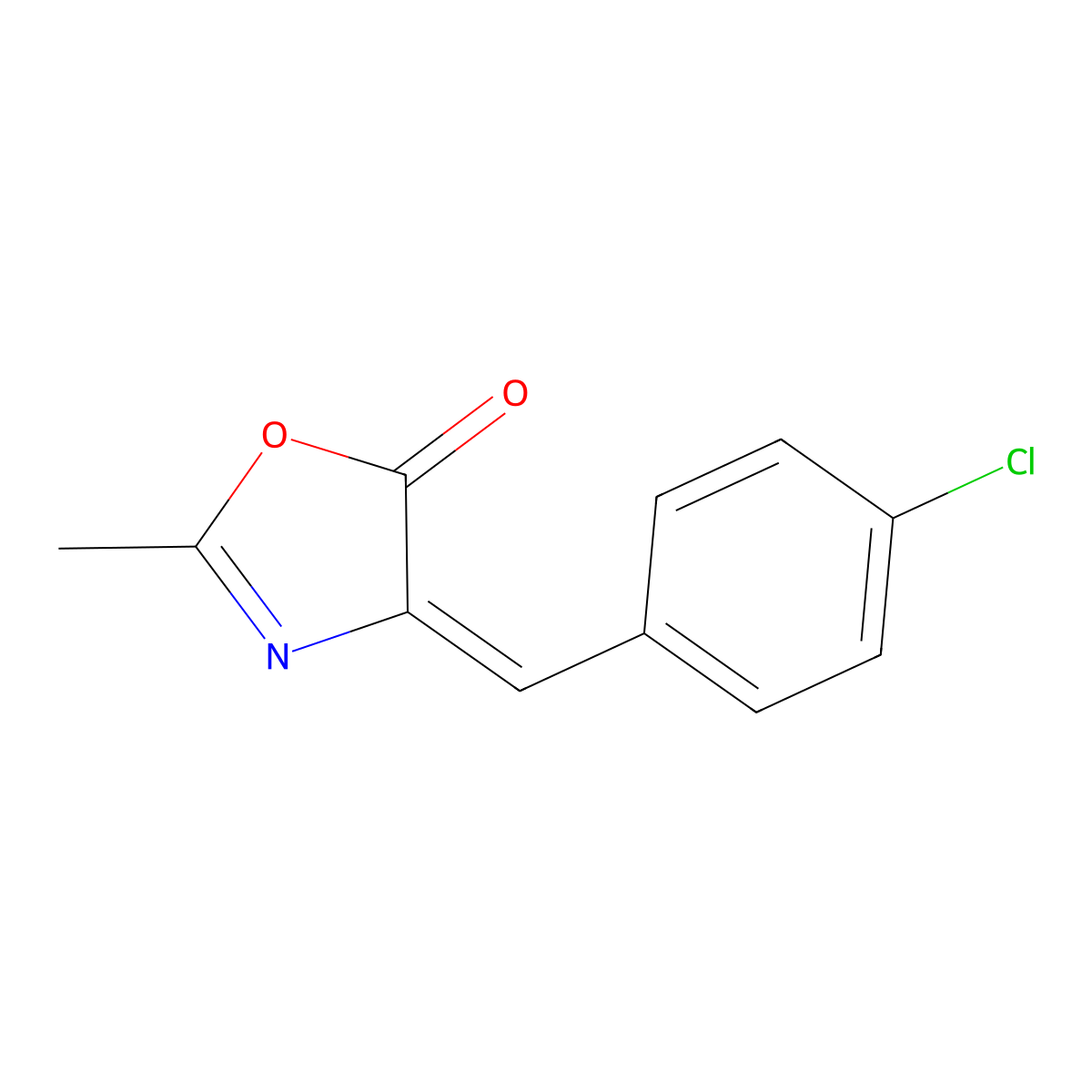 4-(4-Chloro-benzylidene)-2-methyl-4H-oxazol-5-one molecular structure, CAS 474282-32-1