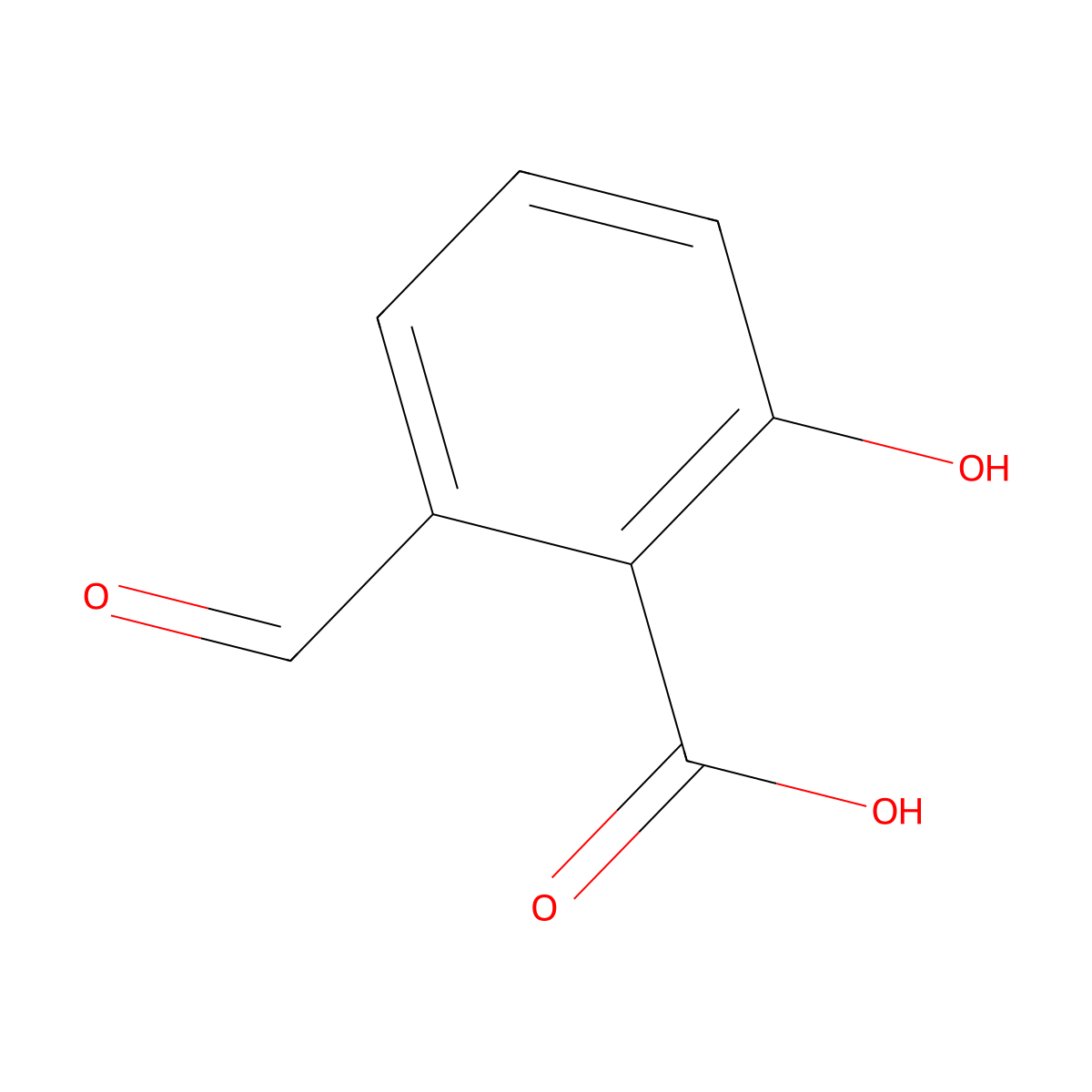 2-Formyl-6-hydroxybenzoic acid molecular structure, CAS 4743-48-0
