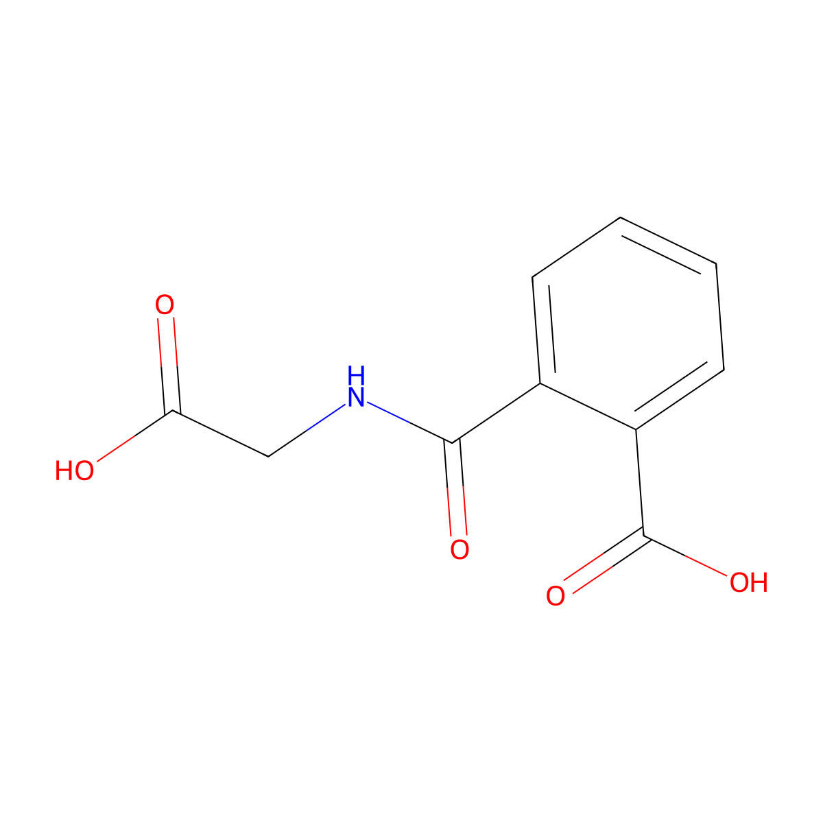 2-[(Carboxymethyl)carbamoyl]benzoic acid molecular structure, CAS 4743-52-6