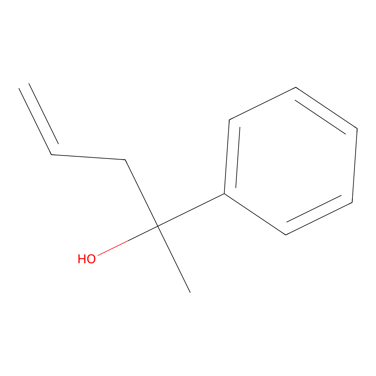 2-Phenyl-4-penten-2-ol molecular structure, CAS 4743-74-2