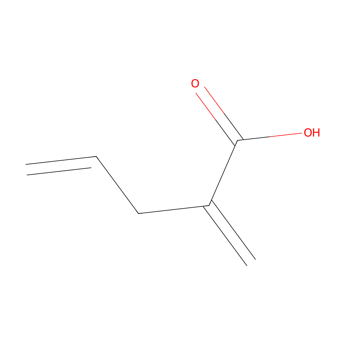 2-Methylenepent-4-enoic acid molecular structure, CAS 4743-96-8