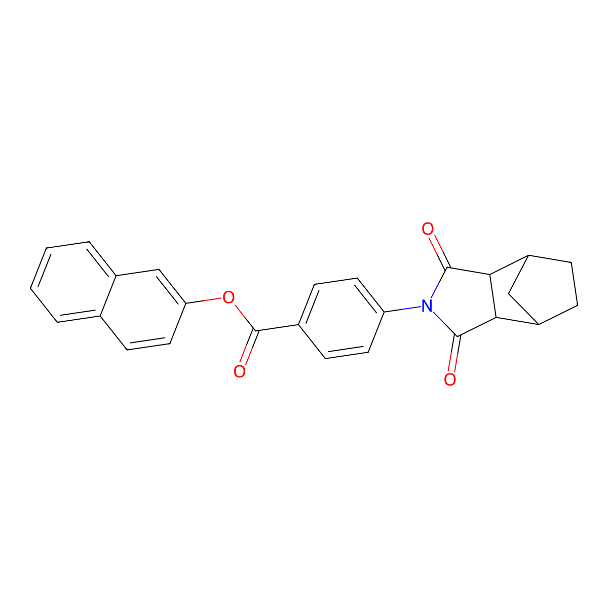 naphthalen-2-yl 4-(1,3-dioxooctahydro-2H-4,7-methanoisoindol-2-yl)benzoate molecular structure, CAS 474302-54-0