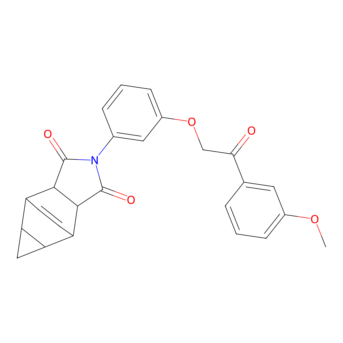 2-{3-[2-(3-methoxyphenyl)-2-oxoethoxy]phenyl}hexahydro-4,6-ethenocyclopropa[f]isoindole-1,3(2H,3aH)-dione molecular structure, CAS 474302-65-3