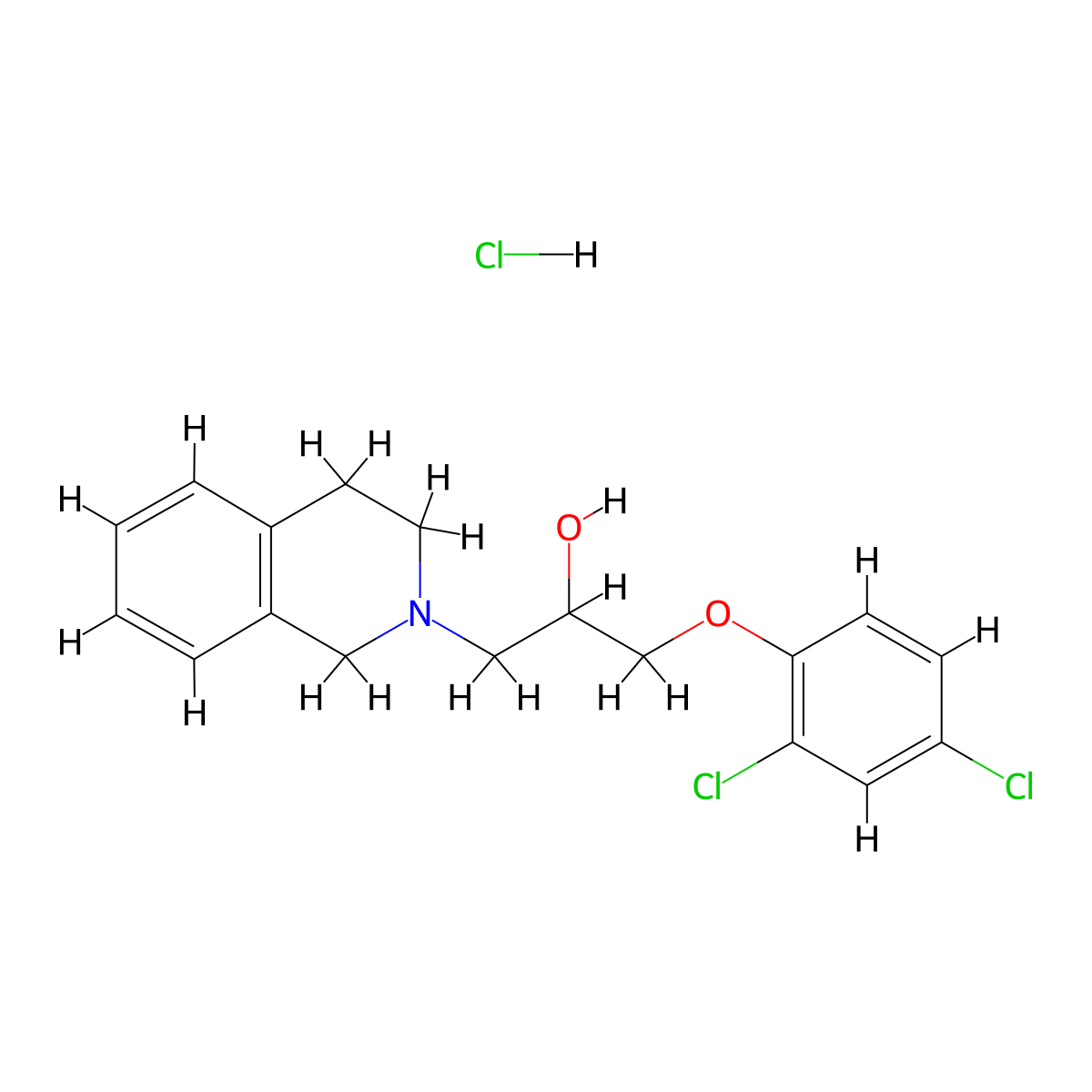 1-(2,4-dichlorophenoxy)-3-(3,4-dihydroisoquinolin-2(1H)-yl)propan-2-ol hydrochloride molecular structure, CAS 474303-06-5