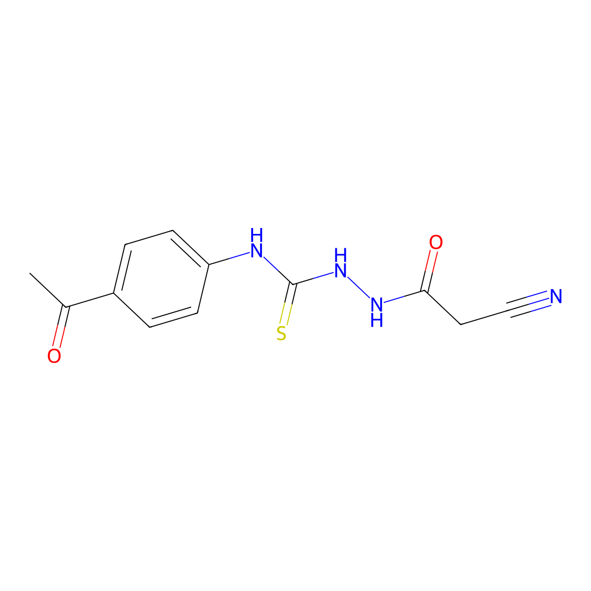 1-(4-Acetylphenyl)-3-[(2-cyanoacetyl)amino]thiourea molecular structure, CAS 474306-80-4