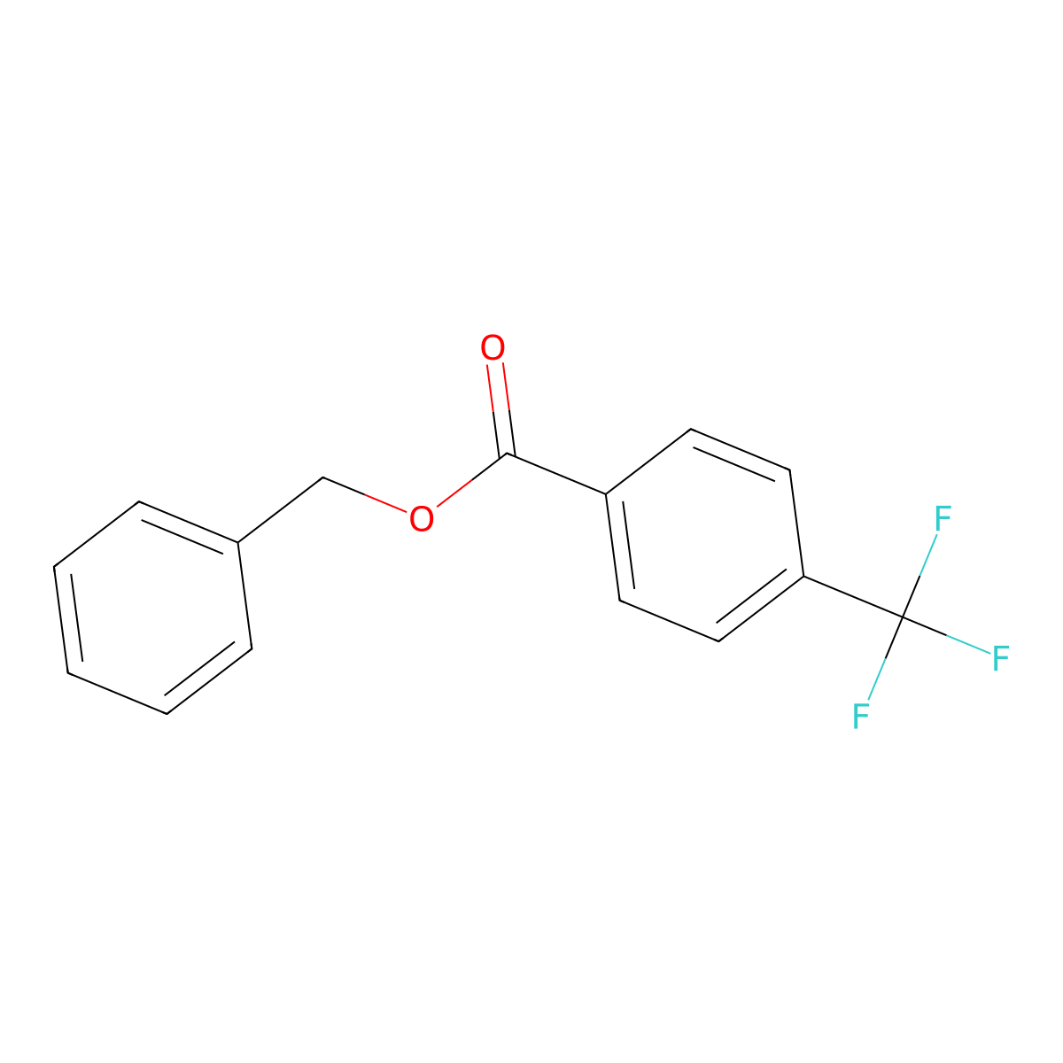 Benzoic acid, 4-(trifluoromethyl)-, phenylmethyl ester molecular structure, CAS 474308-35-5