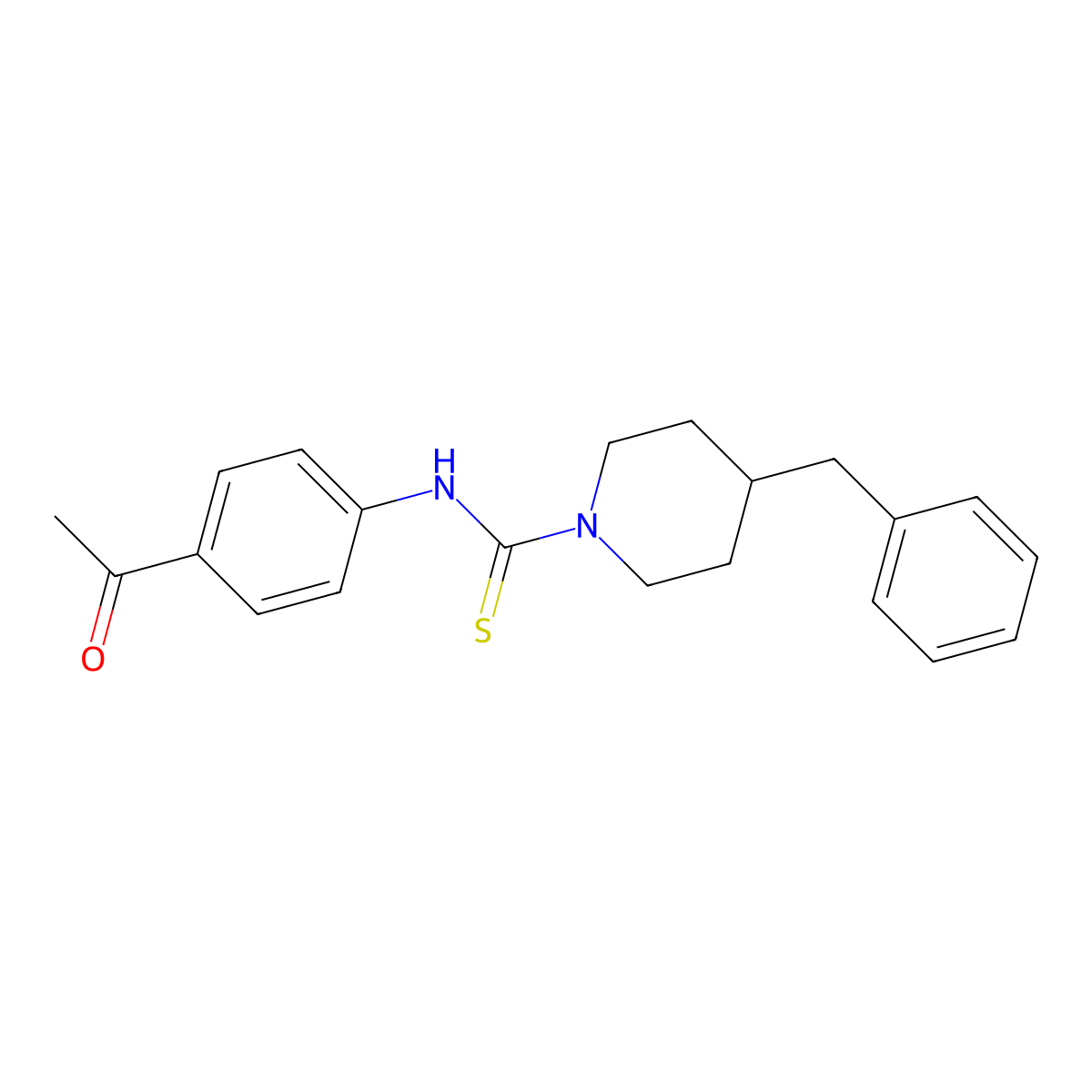 N-(4-acetylphenyl)-4-benzylpiperidine-1-carbothioamide molecular structure, CAS 474312-03-3