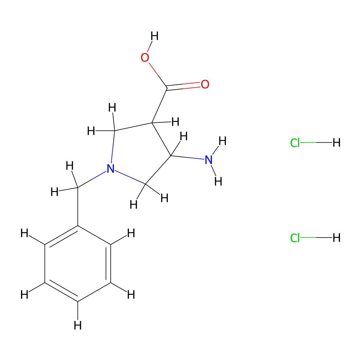 4-Amino-1-benzylpyrrolidine-3-carboxylic acid dihydrochloride molecular structure, CAS 474317-65-2
