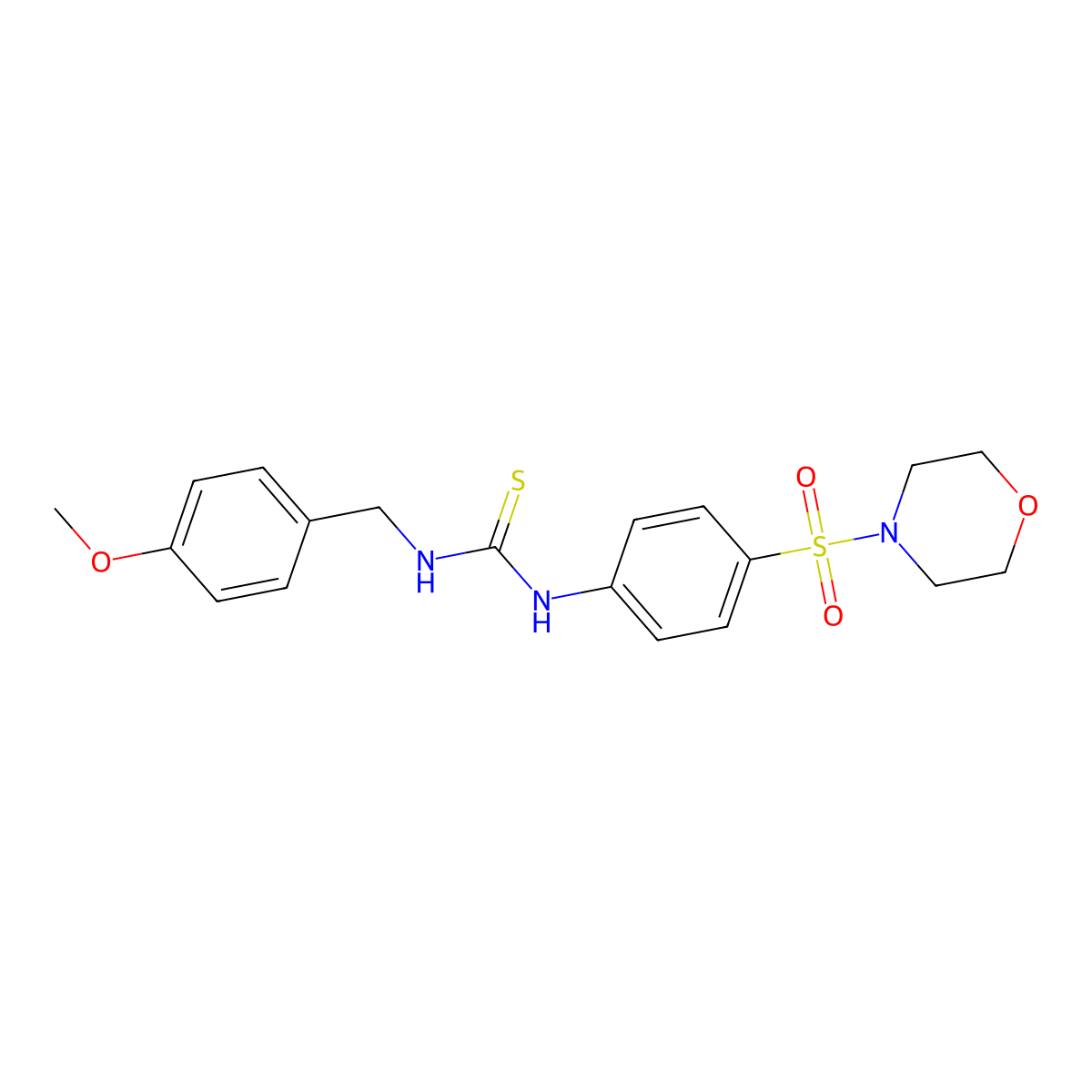 1-(4-Methoxybenzyl)-3-[4-(morpholin-4-ylsulfonyl)phenyl]thiourea molecular structure, CAS 474358-43-5