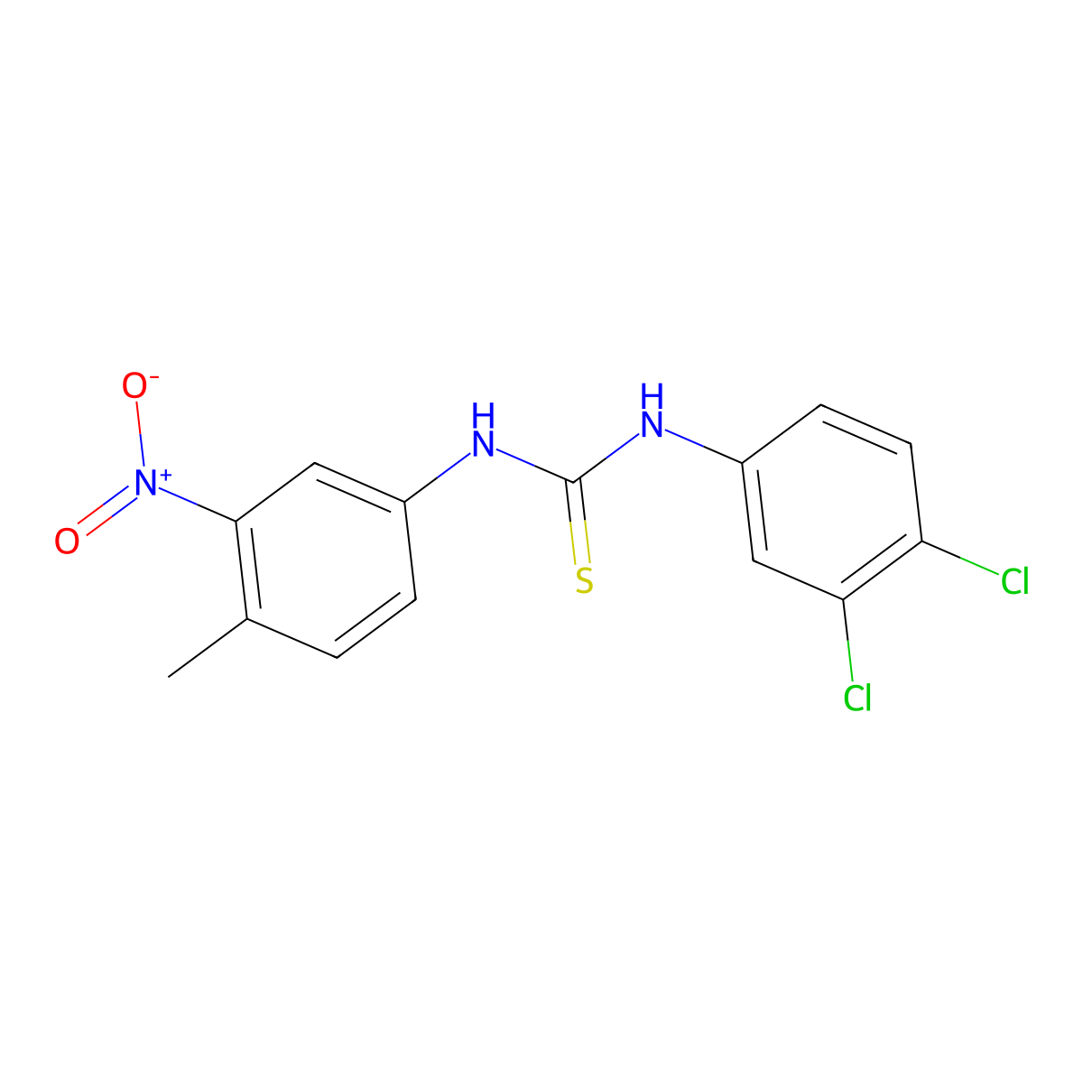 1-(3,4-Dichlorophenyl)-3-(4-methyl-3-nitrophenyl)thiourea molecular structure, CAS 474363-84-3