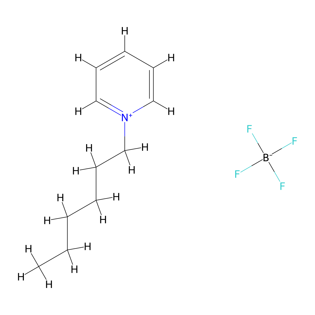 1-Hexylpyridinium tetrafluoroborate molecular structure, CAS 474368-70-2