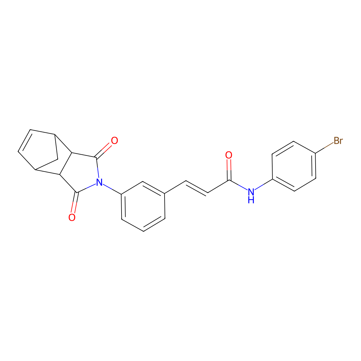 N-(4-Bromophenyl)-3-[3-(1,3,3a,4,7,7a-hexahydro-1,3-dioxo-4,7-methano-2H-isoindol-2-yl)phenyl]-2-propenamide molecular structure, CAS 474370-99-5