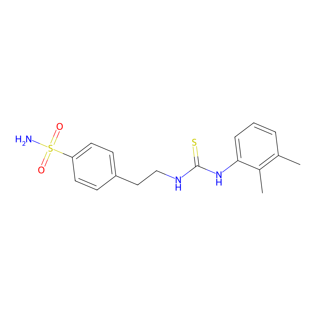 1-(2,3-Dimethylphenyl)-3-[2-(4-sulfamoylphenyl)ethyl]thiourea molecular structure, CAS 474374-27-1