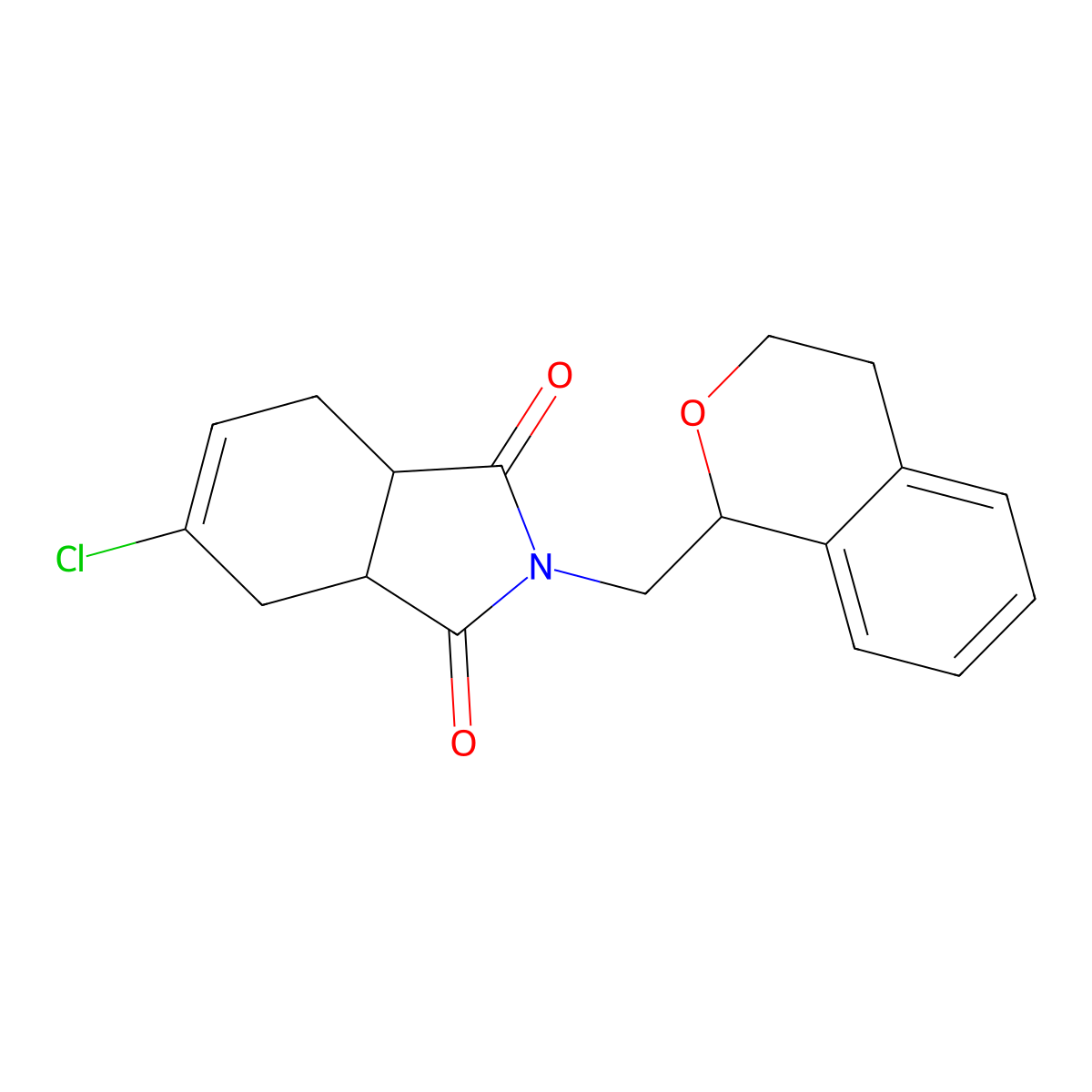 5-chloro-2-(3,4-dihydro-1H-isochromen-1-ylmethyl)-3a,4,7,7a-tetrahydro-1H-isoindole-1,3(2H)-dione molecular structure, CAS 474376-23-3