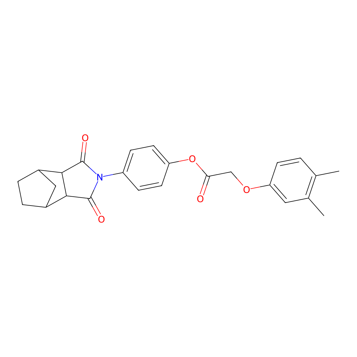 4-(1,3-dioxooctahydro-2H-4,7-methanoisoindol-2-yl)phenyl (3,4-dimethylphenoxy)acetate molecular structure, CAS 474376-55-1