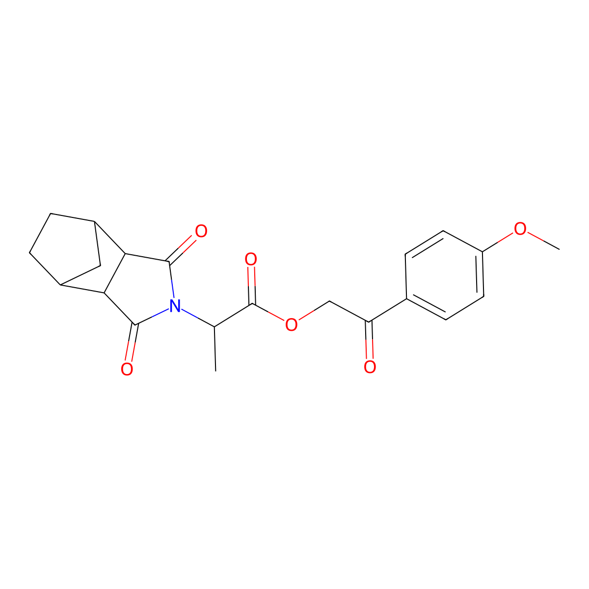 2-(4-methoxyphenyl)-2-oxoethyl 2-(1,3-dioxooctahydro-2H-4,7-methanoisoindol-2-yl)propanoate molecular structure, CAS 474376-93-7