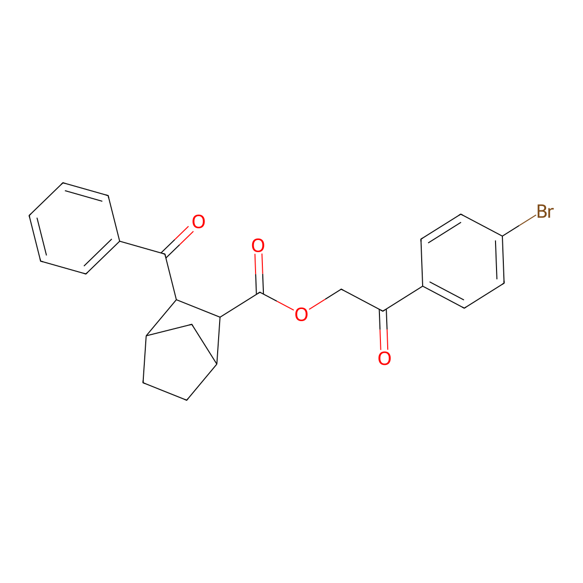 2-(4-Bromophenyl)-2-oxoethyl 3-benzoylbicyclo[2.2.1]heptane-2-carboxylate molecular structure, CAS 474377-09-8