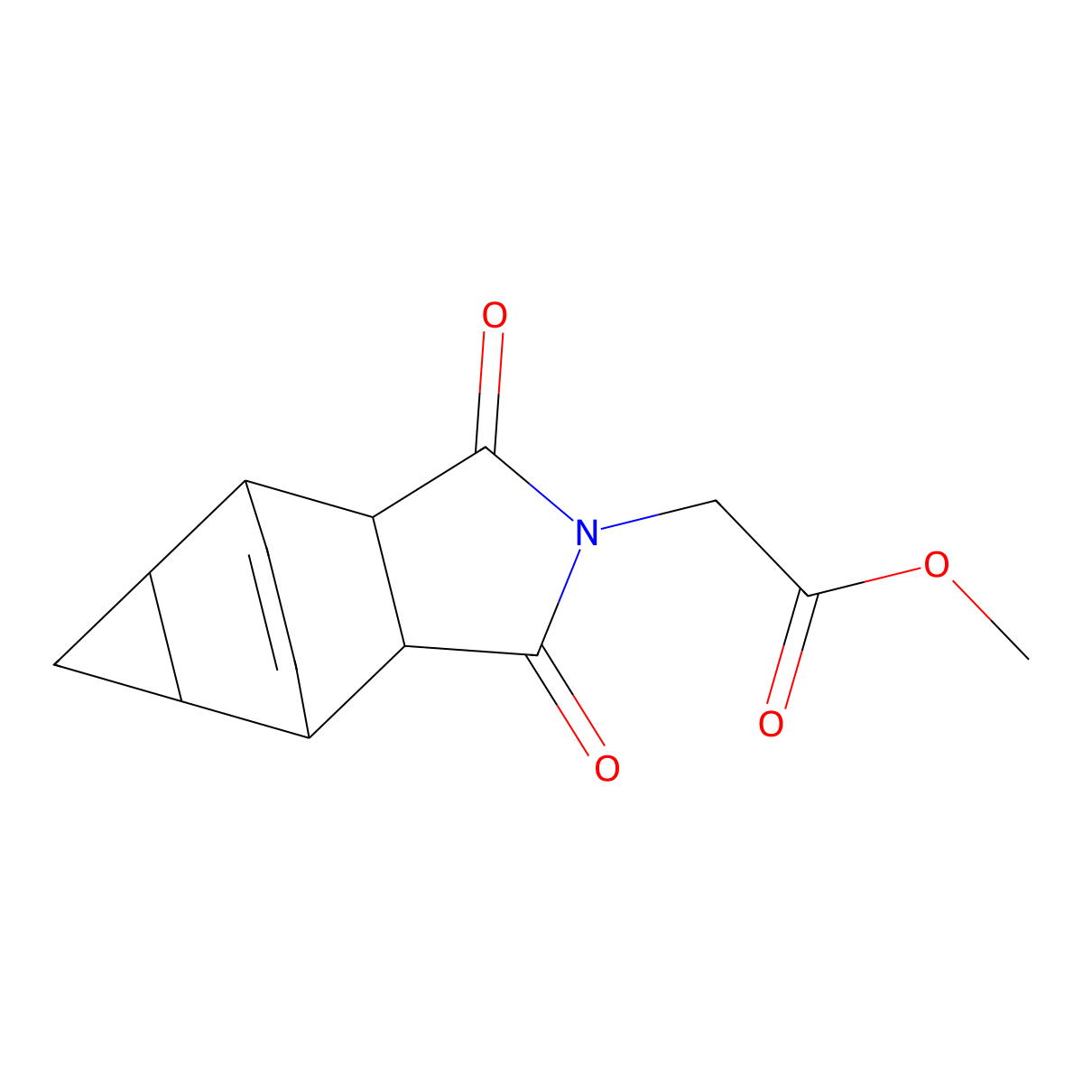 methyl (1,3-dioxooctahydro-4,6-ethenocyclopropa[f]isoindol-2(1H)-yl)acetate molecular structure, CAS 474377-11-2