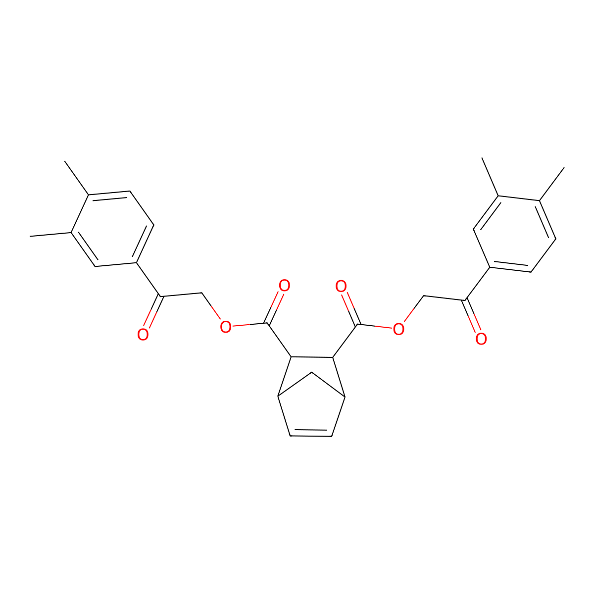 Bis[2-(3,4-dimethylphenyl)-2-oxoethyl] bicyclo[2.2.1]hept-5-ene-2,3-dicarboxylate molecular structure, CAS 474377-14-5
