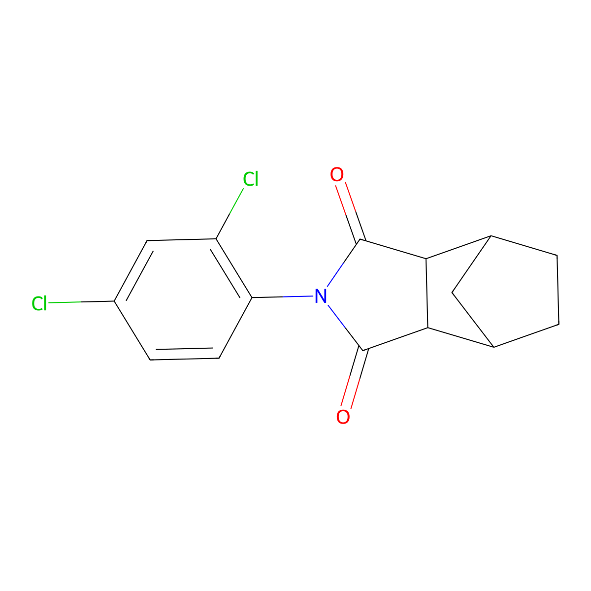 2-(2,4-dichlorophenyl)hexahydro-1H-4,7-methanoisoindole-1,3(2H)-dione molecular structure, CAS 474377-16-7