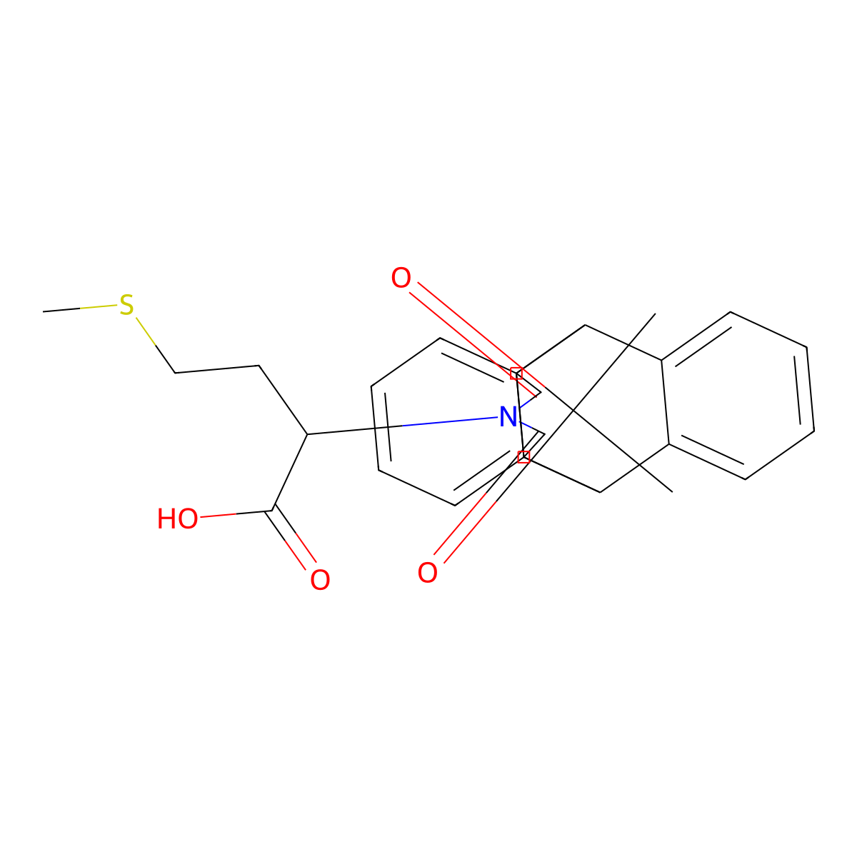 2-(16,18-Dioxo-17-azapentacyclo[6.6.5.0~2,7~.0~9,14~.0~15,19~]nonadeca-2,4,6,9,11,13-hexaen-17-yl)-4-(methylsulfanyl)butanoic acid (non-preferred name) molecular structure, CAS 474377-17-8