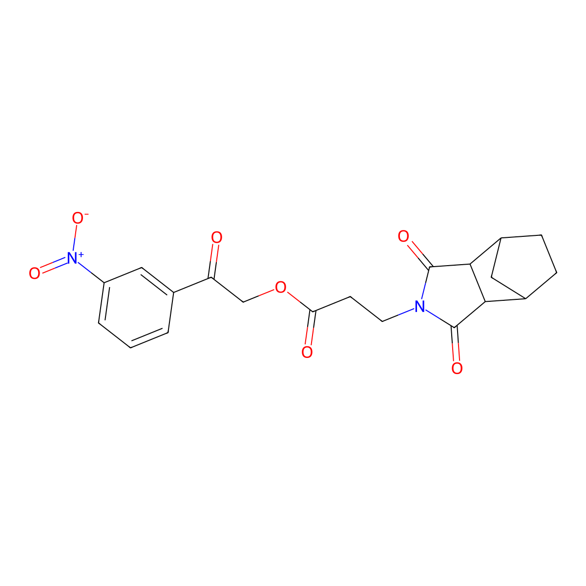 2-(3-nitrophenyl)-2-oxoethyl 3-(1,3-dioxooctahydro-2H-4,7-methanoisoindol-2-yl)propanoate molecular structure, CAS 474377-33-8