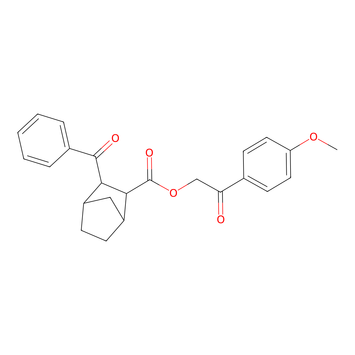 2-(4-Methoxyphenyl)-2-oxoethyl 3-benzoylbicyclo[2.2.1]heptane-2-carboxylate molecular structure, CAS 474377-36-1