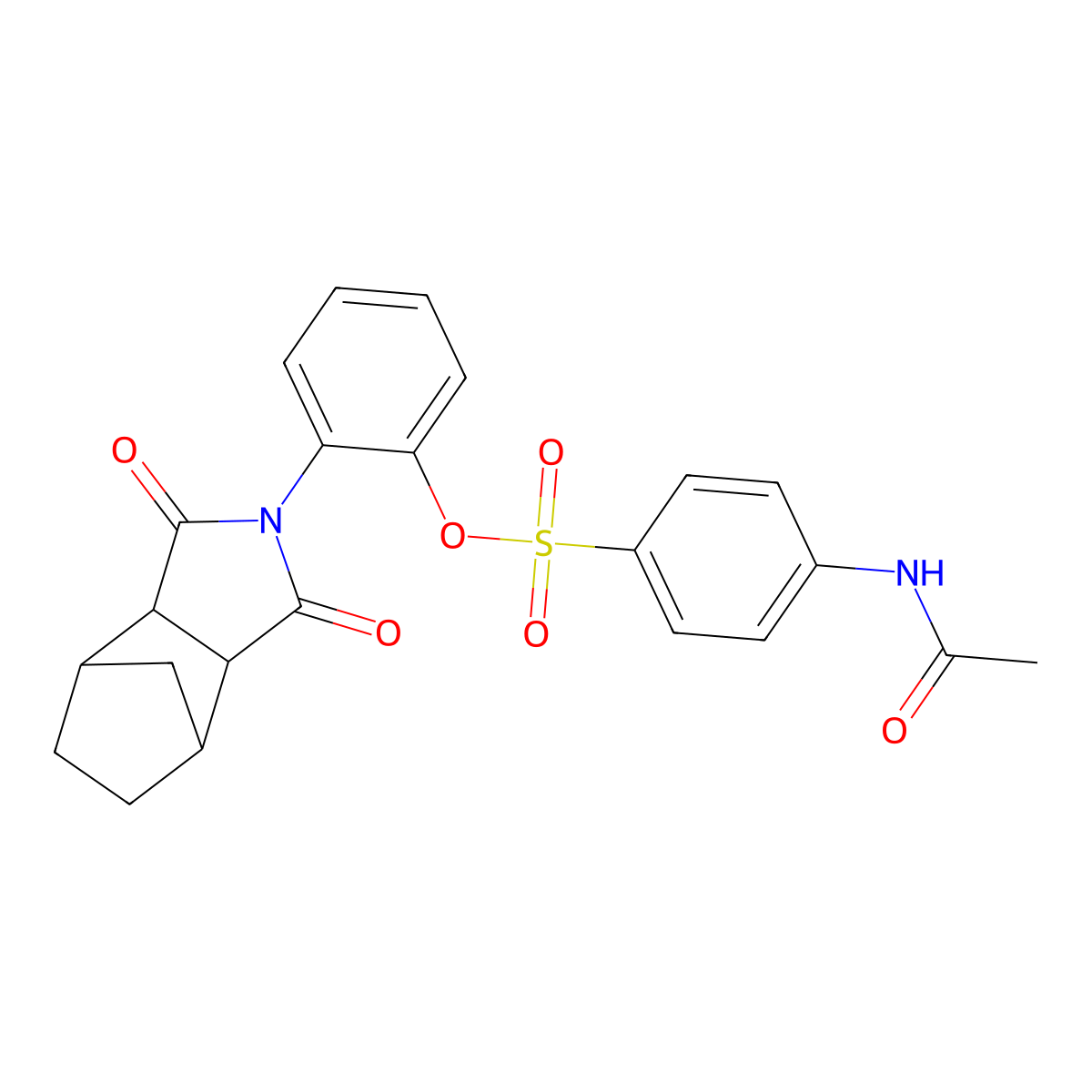 2-(1,3-dioxooctahydro-2H-4,7-methanoisoindol-2-yl)phenyl 4-(acetylamino)benzenesulfonate molecular structure, CAS 474377-37-2