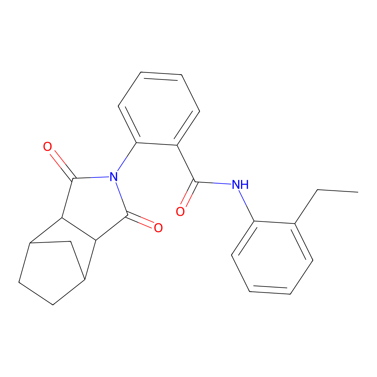2-(1,3-dioxooctahydro-2H-4,7-methanoisoindol-2-yl)-N-(2-ethylphenyl)benzamide molecular structure, CAS 474377-63-4