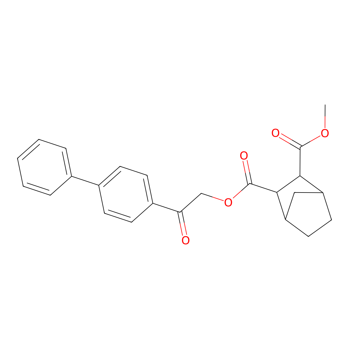 2-(Biphenyl-4-yl)-2-oxoethyl methyl bicyclo[2.2.1]heptane-2,3-dicarboxylate molecular structure, CAS 474377-66-7