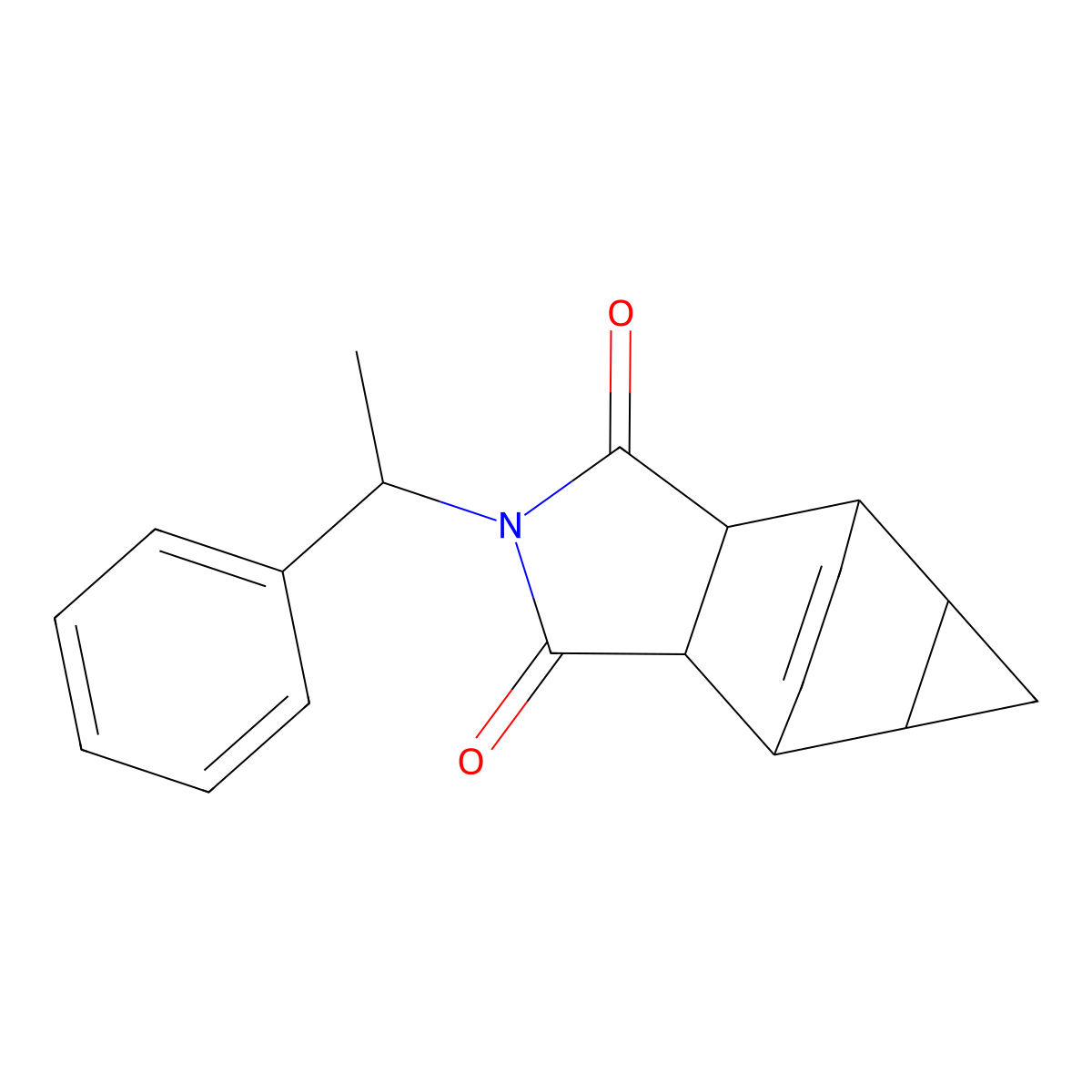 2-(1-phenylethyl)hexahydro-4,6-ethenocyclopropa[f]isoindole-1,3(2H,3aH)-dione molecular structure, CAS 474377-79-2