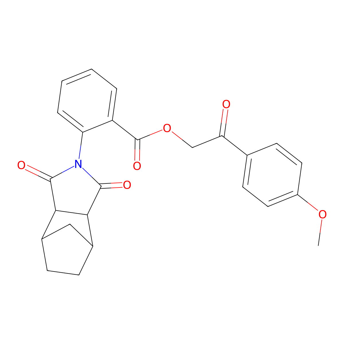 2-(4-methoxyphenyl)-2-oxoethyl 2-(1,3-dioxooctahydro-2H-4,7-methanoisoindol-2-yl)benzoate molecular structure, CAS 474377-83-8