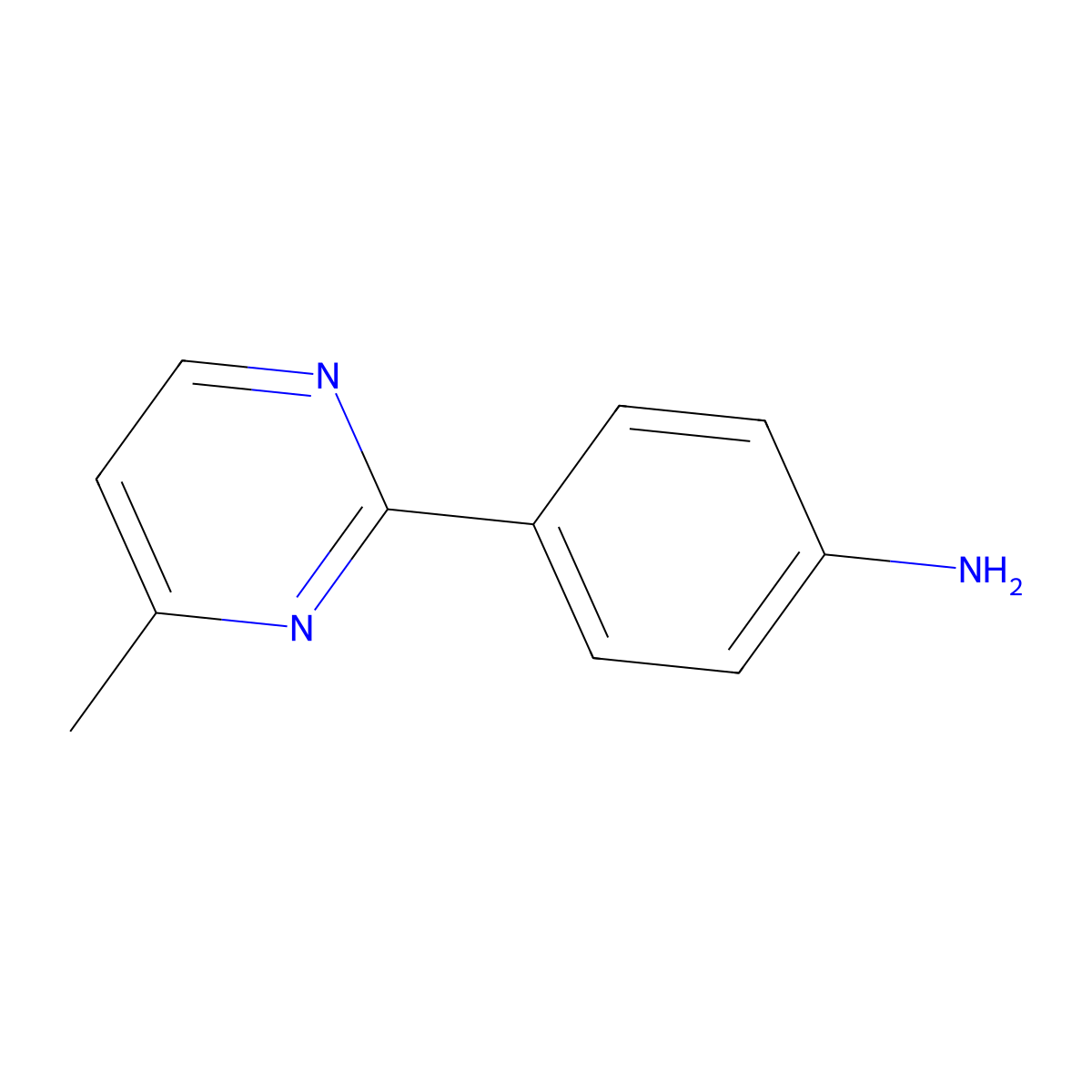 4-(4-Methylpyrimidin-2-yl)aniline molecular structure, CAS 474397-16-5
