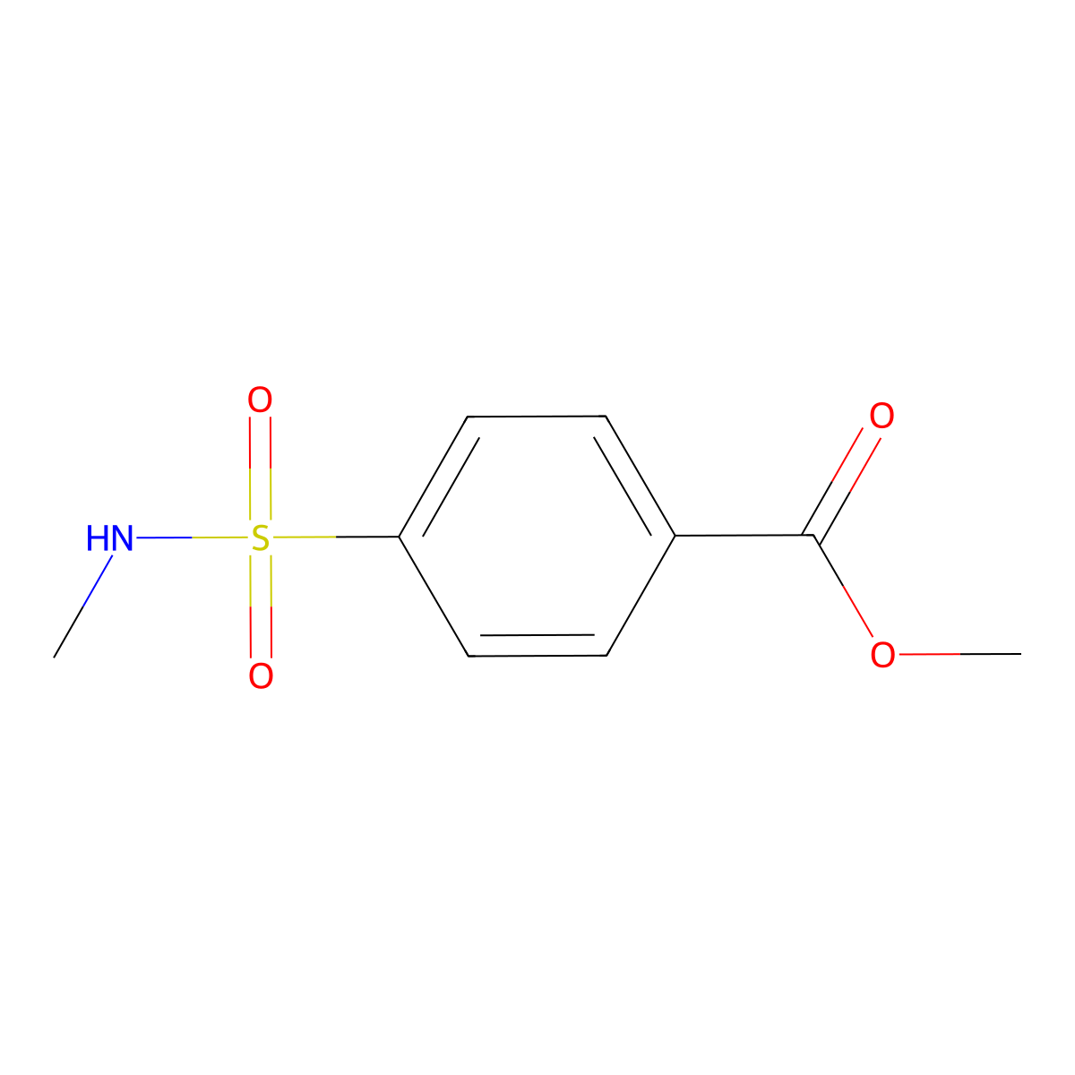 Methyl 4-[(methylamino)sulfonyl]benzoate molecular structure, CAS 474398-77-1