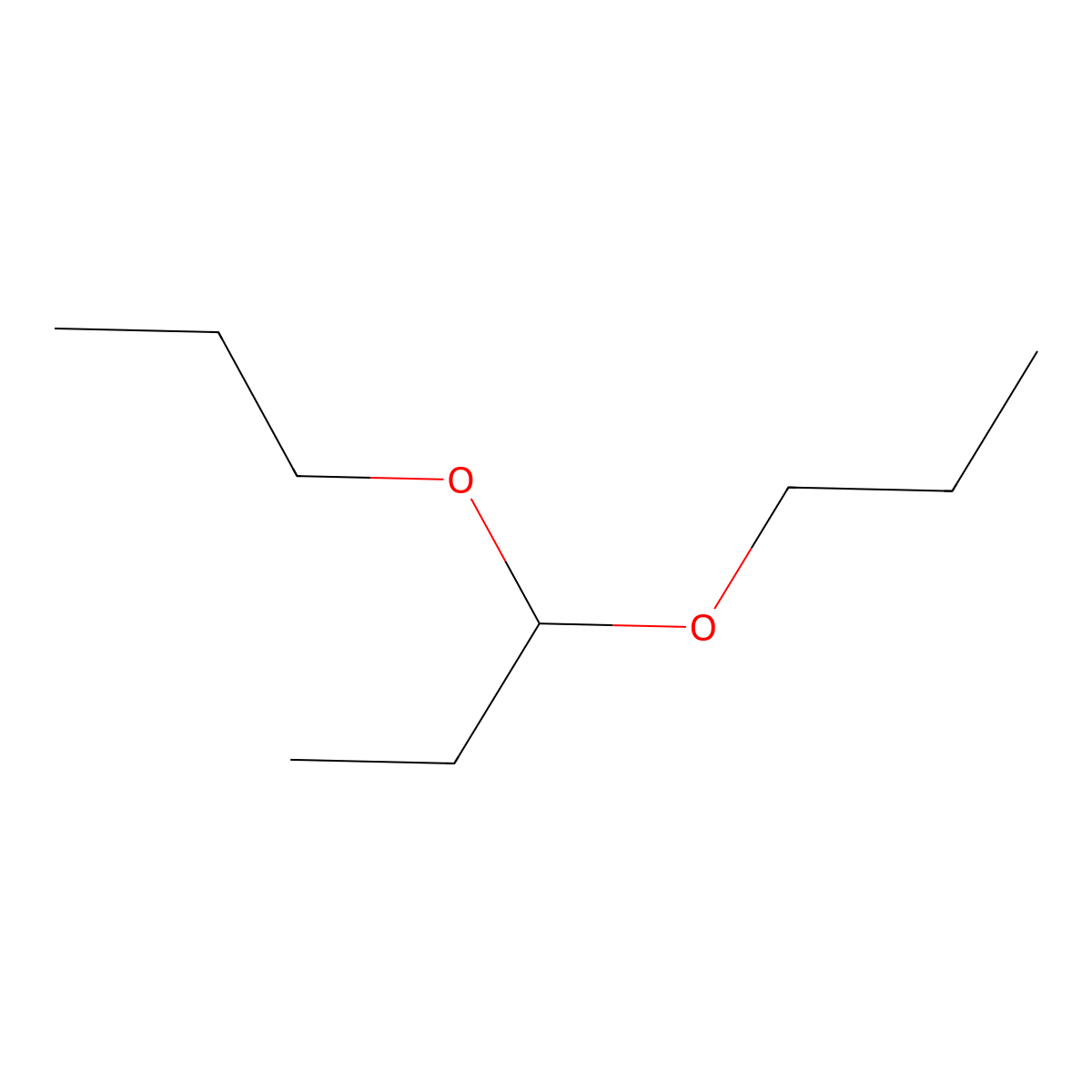 1,1-Dipropoxypropane molecular structure, CAS 4744-11-0