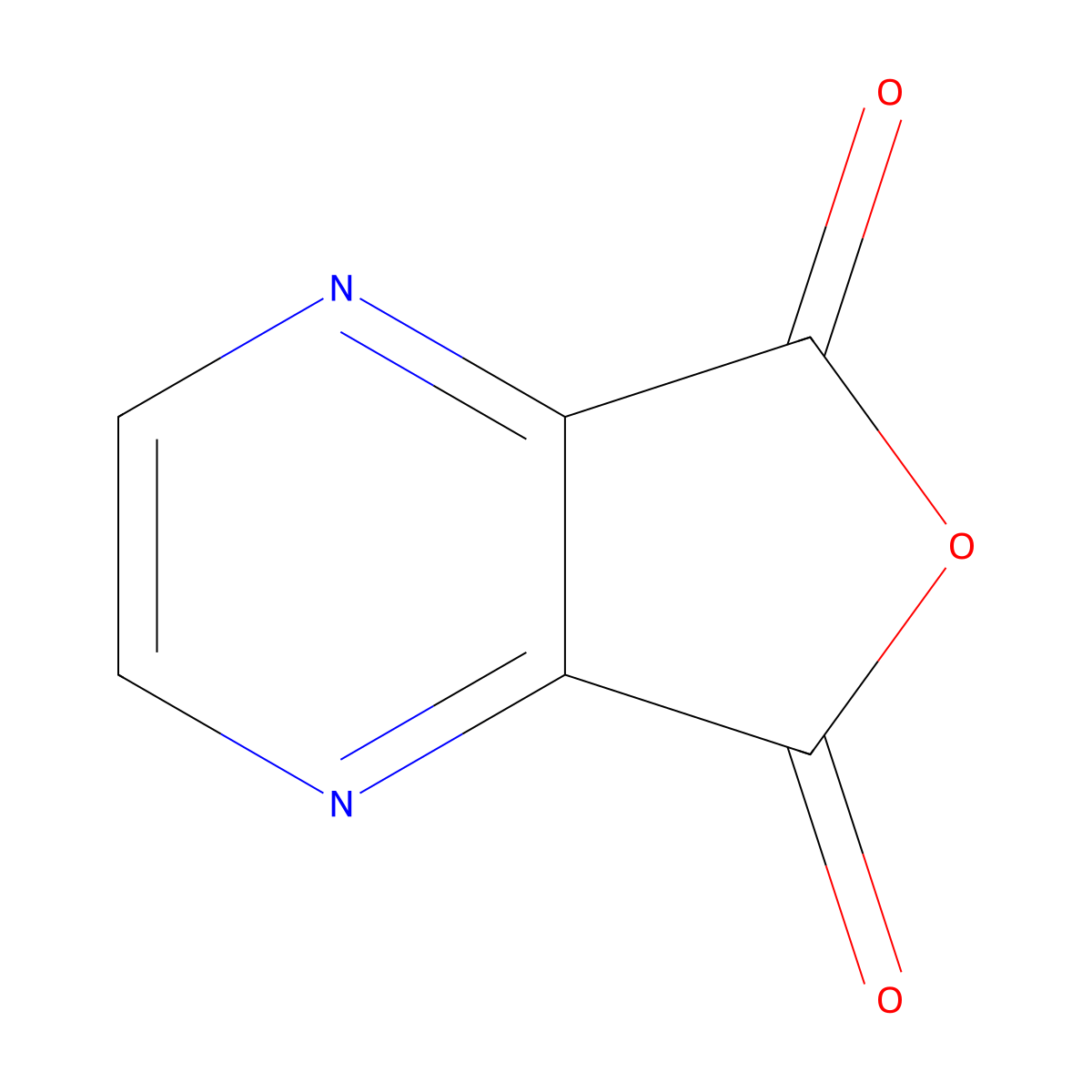 Furo(3,4-b)pyrazine-5,7-dione molecular structure, CAS 4744-50-7