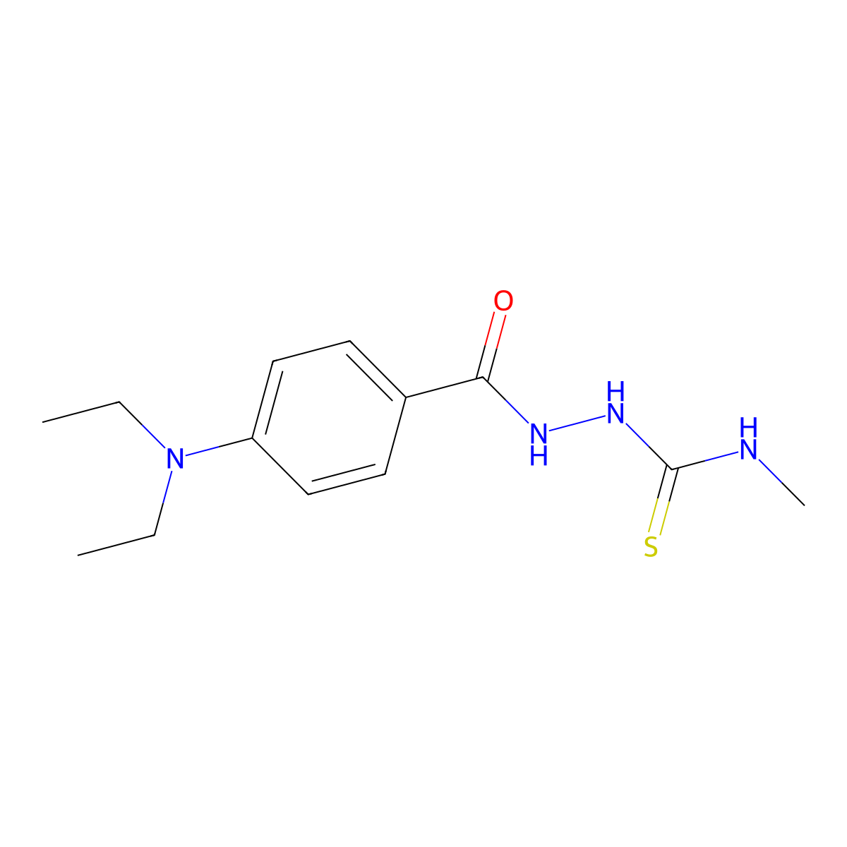 1-[[4-(Diethylamino)benzoyl]amino]-3-methylthiourea molecular structure, CAS 474413-08-6