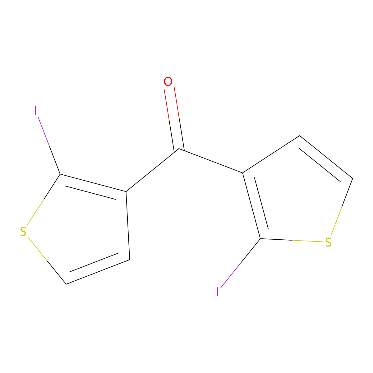Bis(2-iodothiophen-3-yl)methanone molecular structure, CAS 474416-61-0