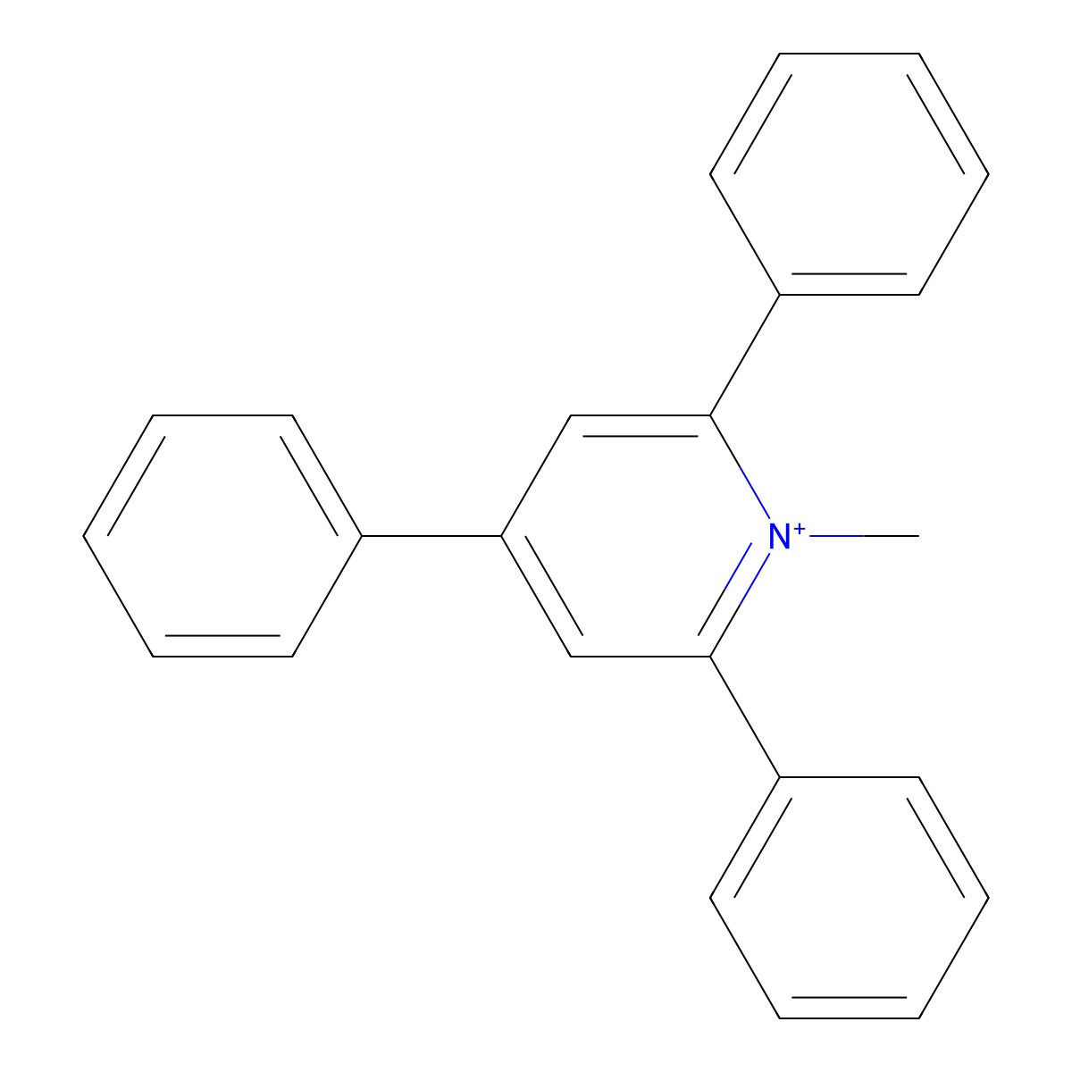 Pyridinium, 1-methyl-2,4,6-triphenyl- molecular structure, CAS 47442-31-9