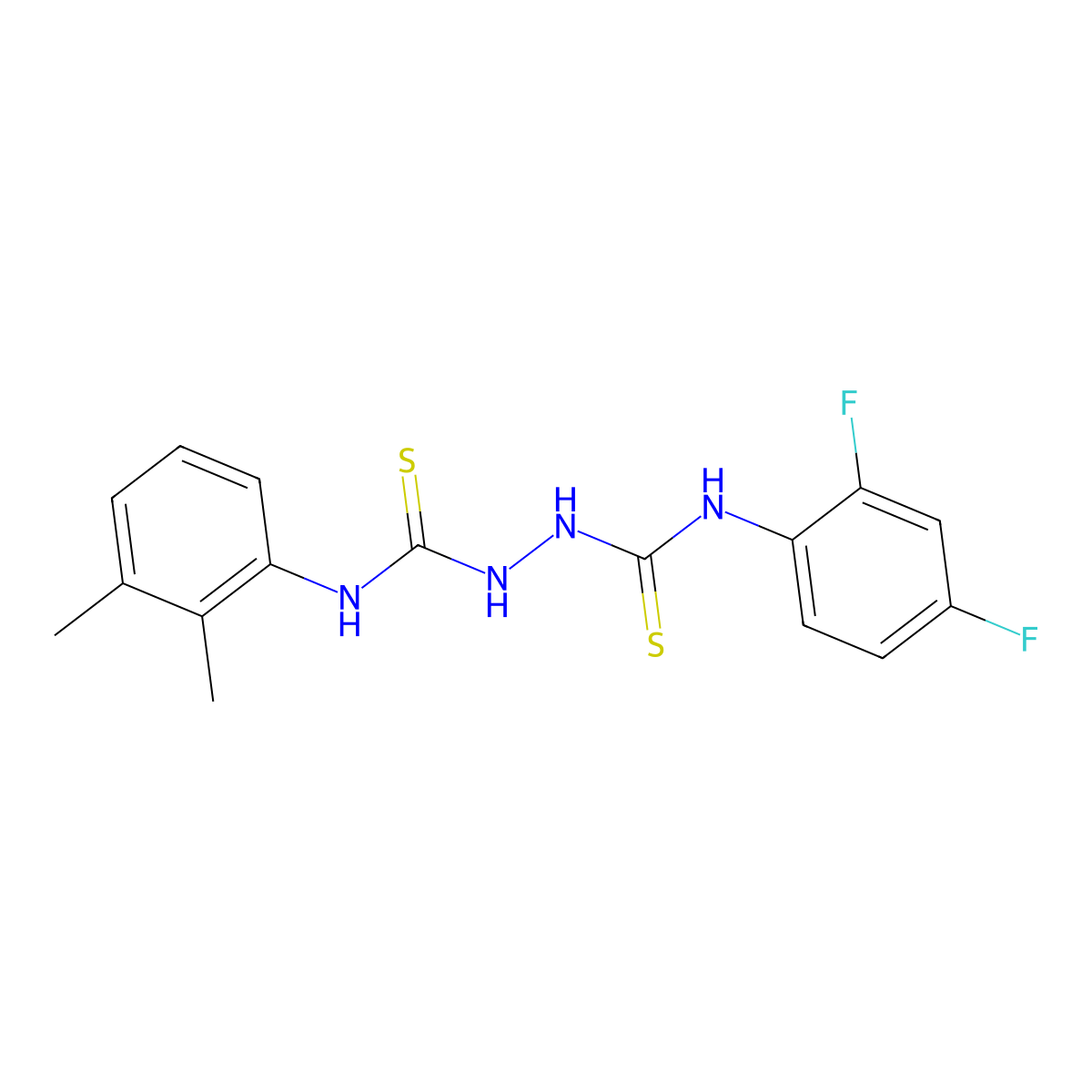 1-(2,4-Difluorophenyl)-3-[(2,3-dimethylphenyl)carbamothioylamino]thiourea molecular structure, CAS 474427-49-1