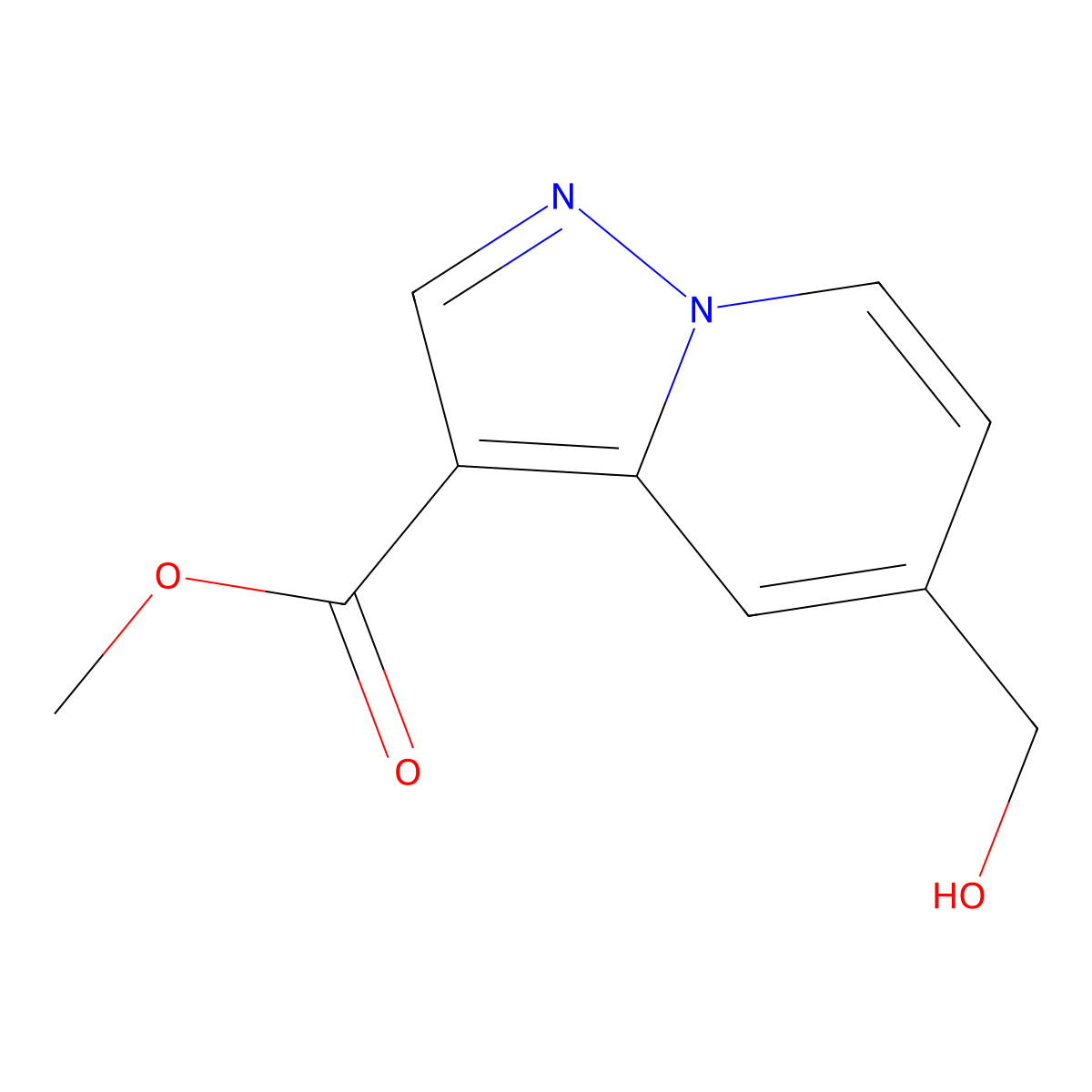 Methyl 5-(hydroxymethyl)pyrazolo[1,5-a]pyridine-3-carboxylate molecular structure, CAS 474432-56-9