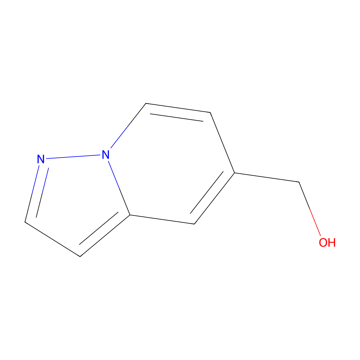 Pyrazolo(1,5-a)pyridin-5-ylmethanol molecular structure, CAS 474432-57-0
