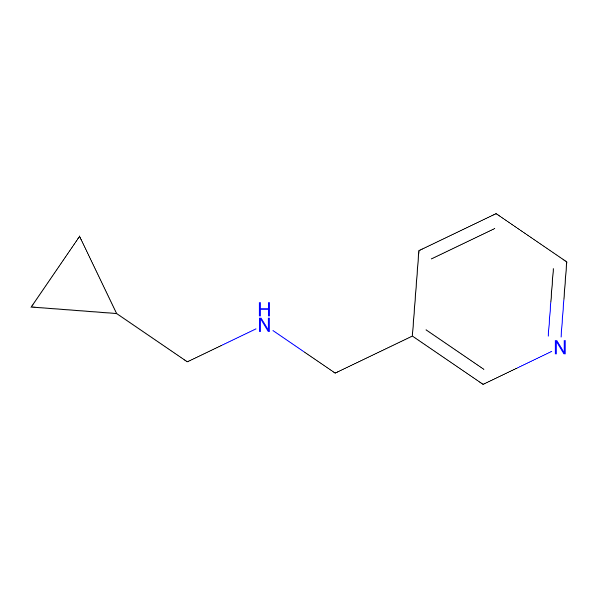 (Cyclopropylmethyl)[(pyridin-3-yl)methyl]amine molecular structure, CAS 474448-88-9