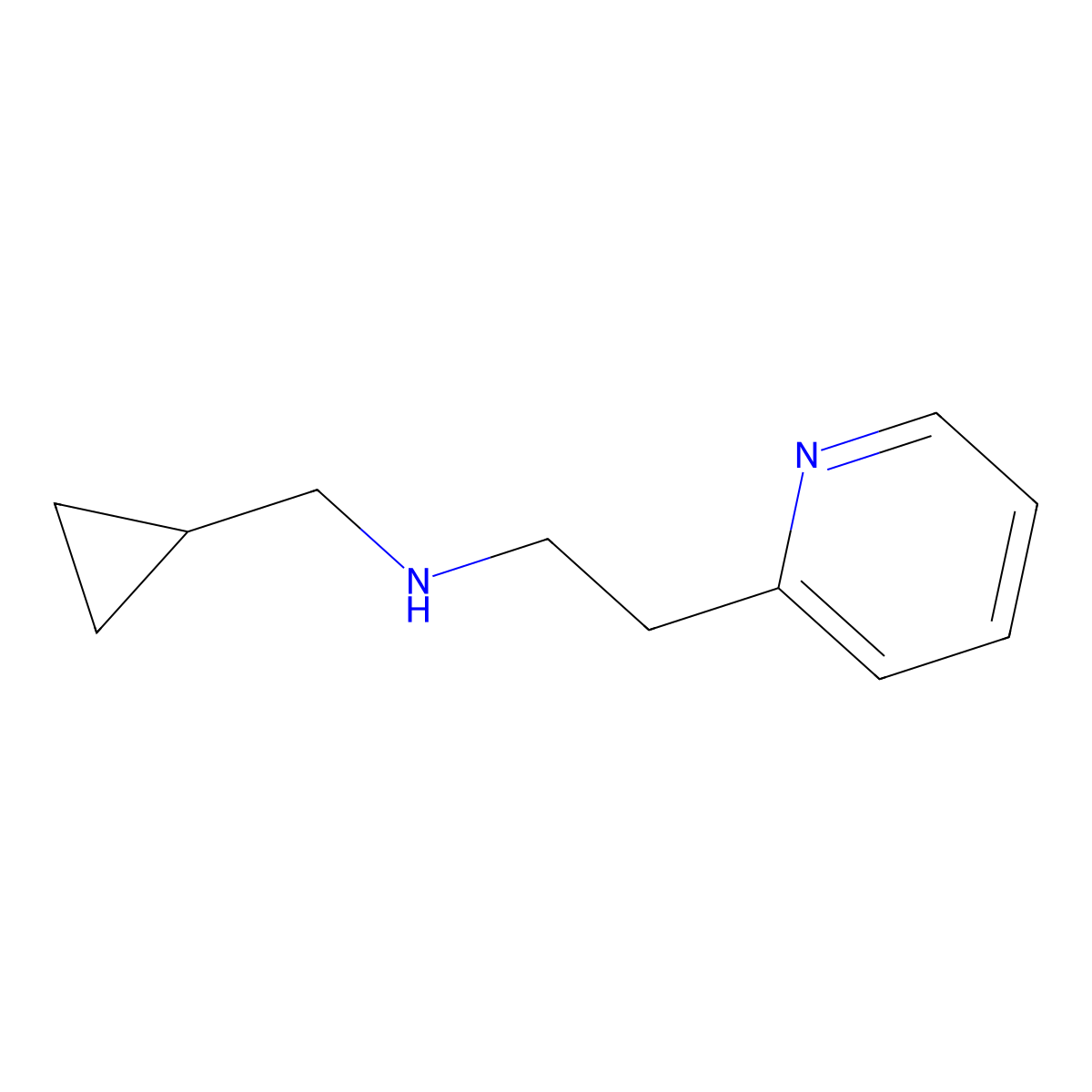 (Cyclopropylmethyl)[2-(pyridin-2-yl)ethyl]amine molecular structure, CAS 474448-89-0