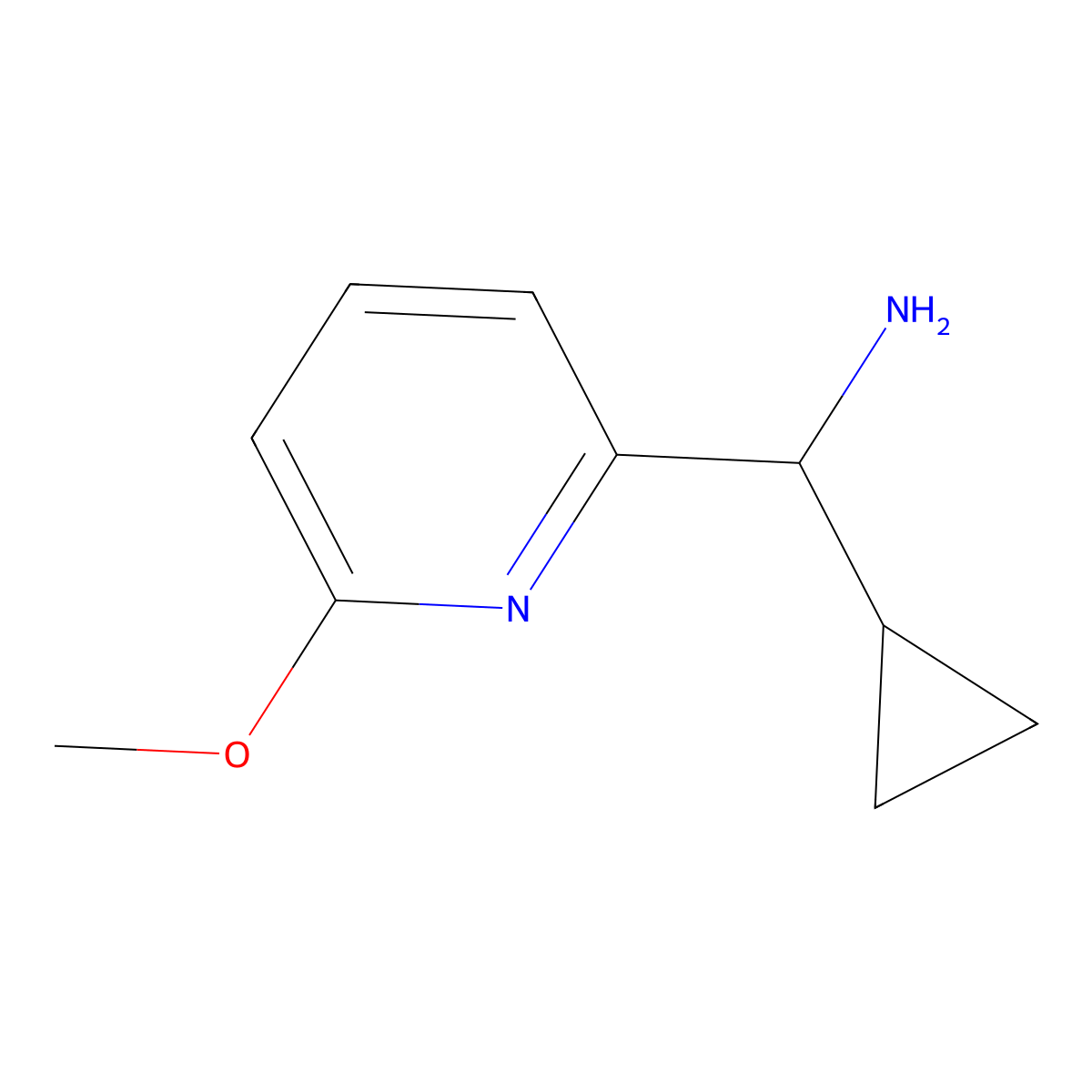 alpha-Cyclopropyl-6-methoxy-2-pyridinemethanamine molecular structure, CAS 474448-96-9