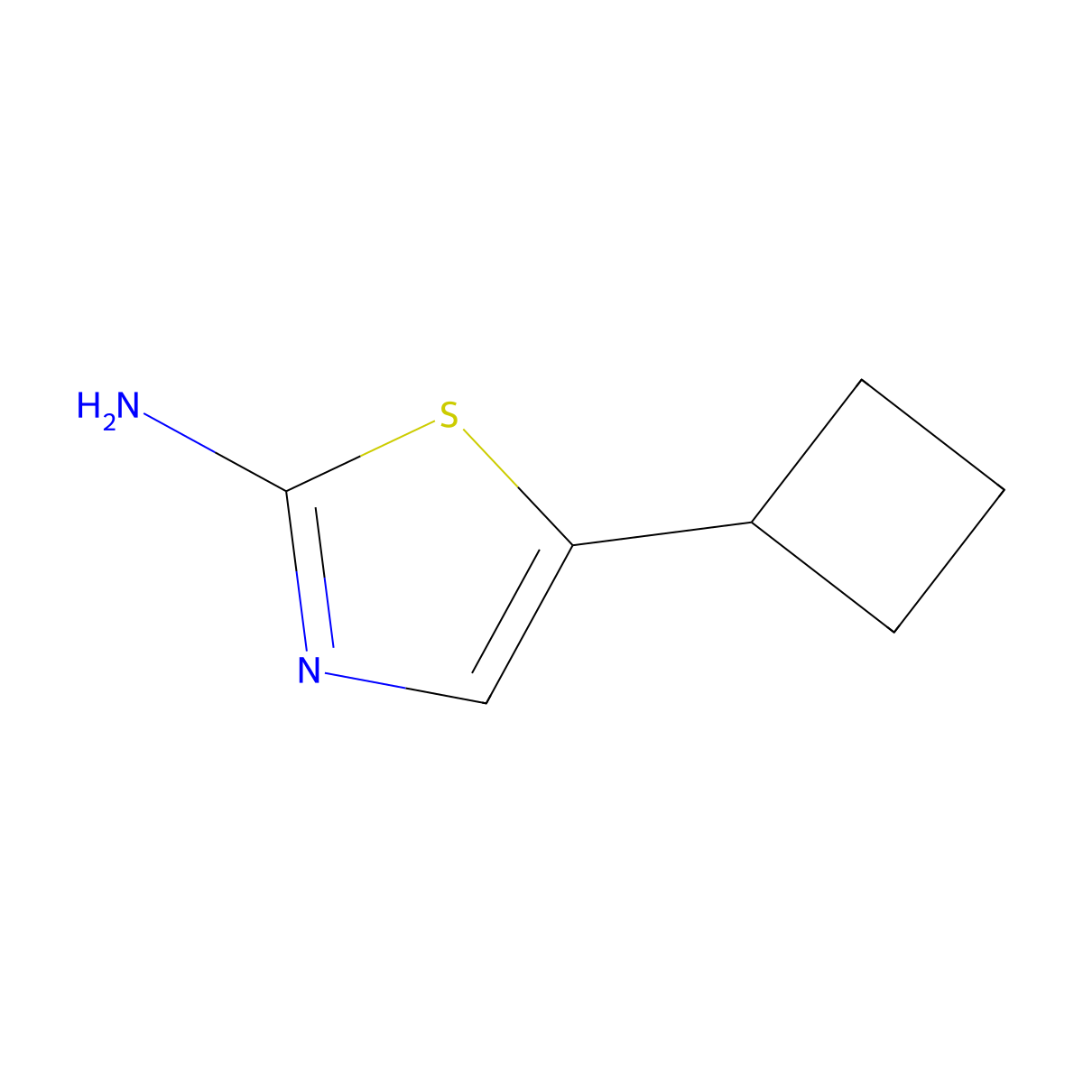 5-Cyclobutyl-1,3-thiazol-2-amine molecular structure, CAS 474461-20-6